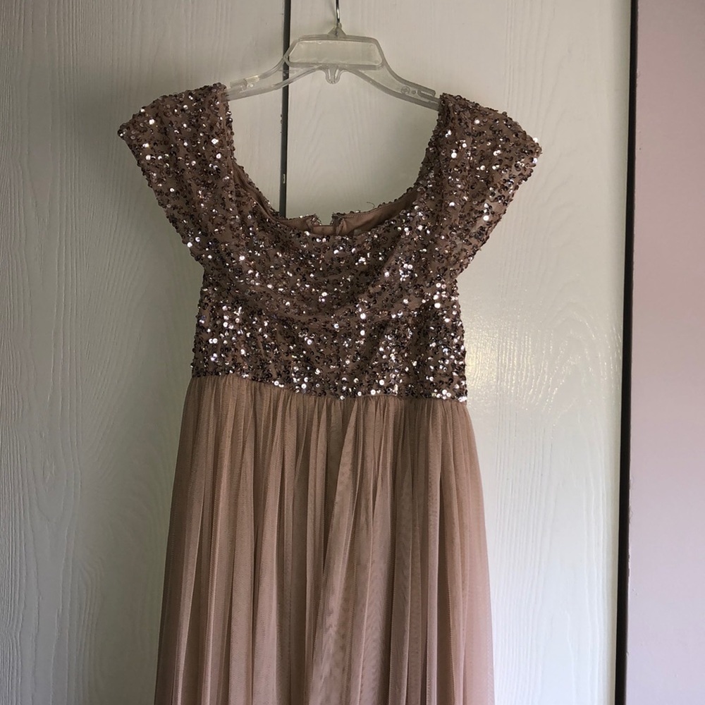 Asos maternity bridesmaid dress size 4 In taupe